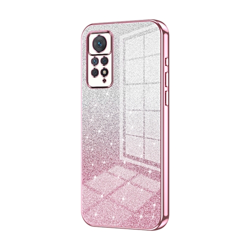 

For Xiaomi Redmi Note 11 Pro 4G/5G Global Gradient Glitter Powder Electroplated Phone Case(Pink)