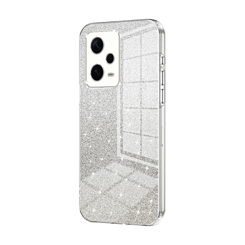 

For Xiaomi Redmi Note 12 Pro+ Gradient Glitter Powder Electroplated Phone Case(Transparent)