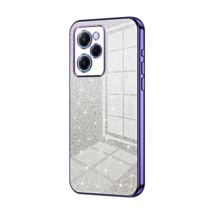 

For Xiaomi Redmi Note 12 Pro Speed Gradient Glitter Powder Electroplated Phone Case(Purple)