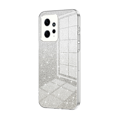 

For Xiaomi Redmi Note 12 4G Gradient Glitter Powder Electroplated Phone Case(Transparent)