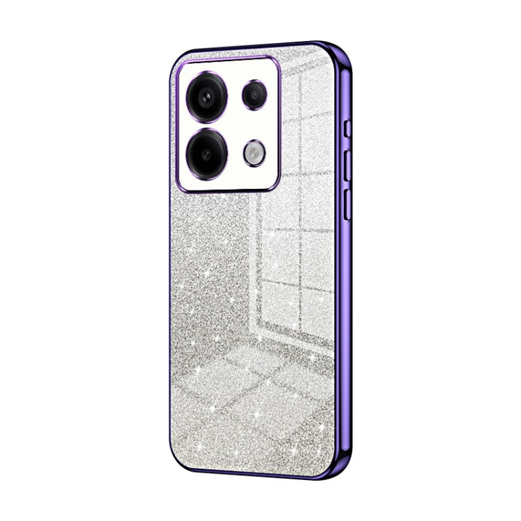 

For Xiaomi Redmi Note 13 Pro Gradient Glitter Powder Electroplated Phone Case(Purple)