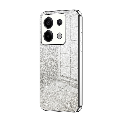 

For Xiaomi Redmi Note 13 Pro Gradient Glitter Powder Electroplated Phone Case(Silver)