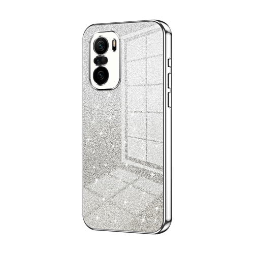 

For Xiaomi Redmi K40 / K40 Pro / K40 Pro+ Gradient Glitter Powder Electroplated Phone Case(Silver)