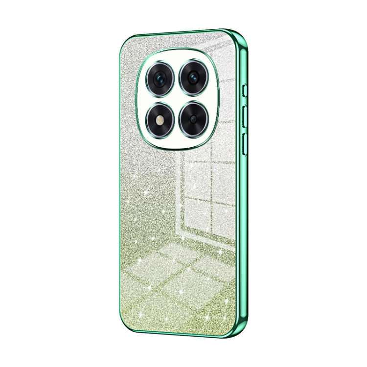 

For Redmi Note 14 Pro 5G Gradient Glitter Powder Electroplated Phone Case(Green)