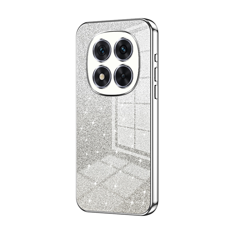 

For Redmi Note 14 Pro 5G Gradient Glitter Powder Electroplated Phone Case(Silver)