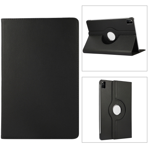 

For Lenovo Tab M11 / Xiaoxin Pad 11 2024 360 Degree Rotation Litchi Texture Leather Tablet Case(Black)
