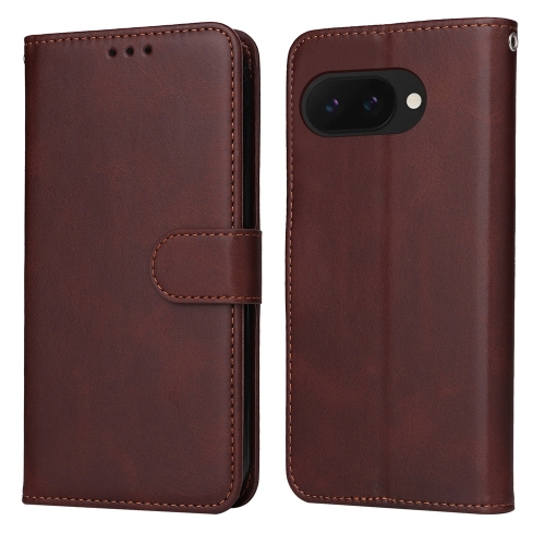 

For Google Pixel 9a Classic Calf Texture Flip Leather Phone Case(Brown)