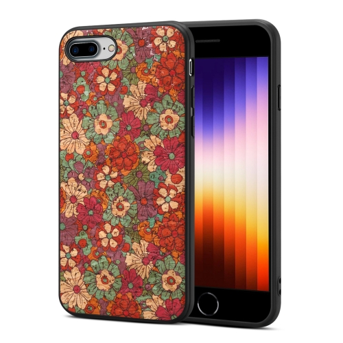 

For iPhone 8 Plus / 7 Plus Four Seasons Flower Language Series TPU Phone Case(Summer Red)