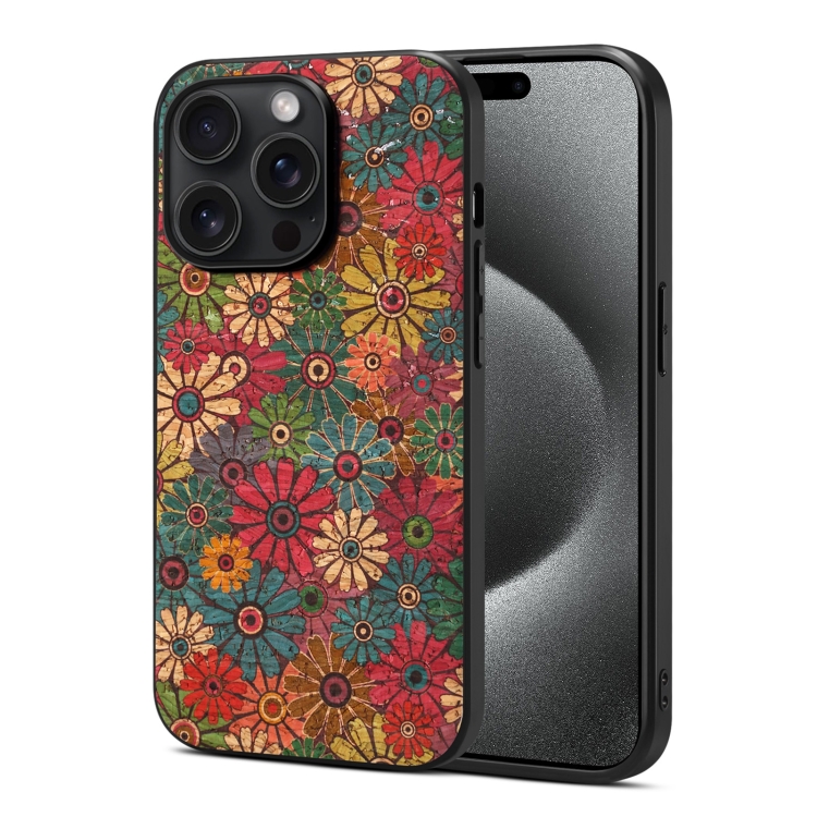 

For iPhone 15 Pro Max Four Seasons Flower Language Series TPU Phone Case(Spring Green)