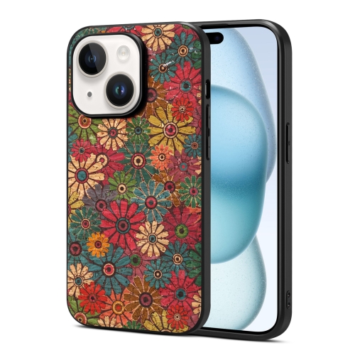 

For iPhone 15 Four Seasons Flower Language Series TPU Phone Case(Spring Green)