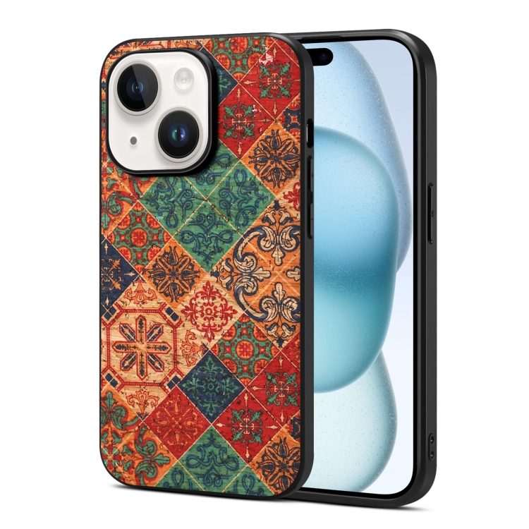 

For iPhone 15 Four Seasons Flower Language Series TPU Phone Case(Winter Blue)