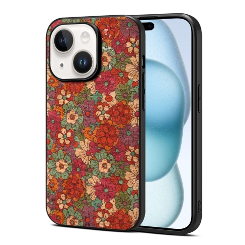 

For iPhone 15 Plus Four Seasons Flower Language Series TPU Phone Case(Summer Red)