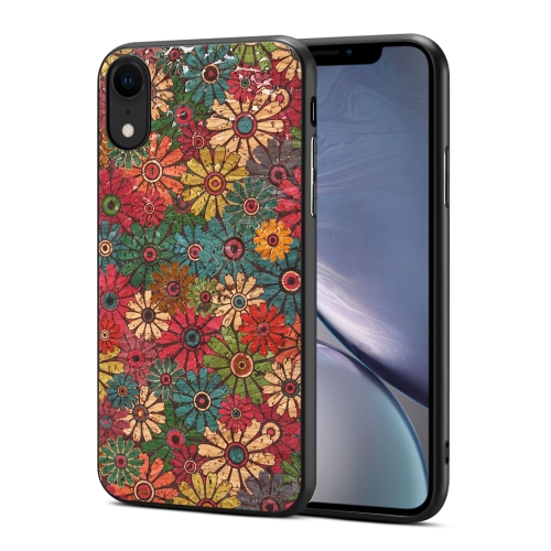 

For iPhone XR Four Seasons Flower Language Series TPU Phone Case(Spring Green)