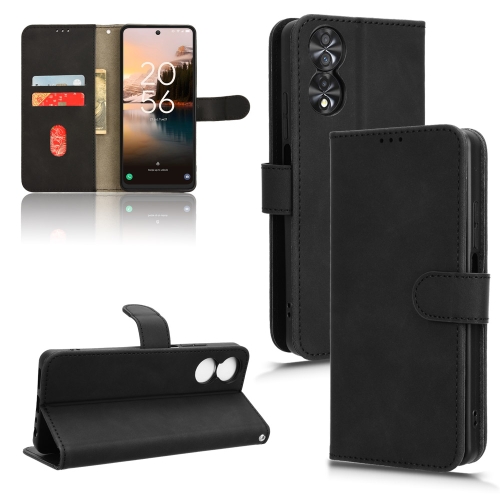 

For TCL 40 NXTpaper 5G Skin Feel Magnetic Flip Leather Phone Case(Black)