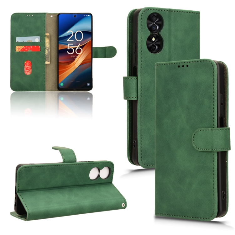 

For TCL 50 SE Skin Feel Magnetic Flip Leather Phone Case(Green)