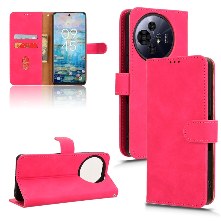 

For TCL 50 NxtPaper 5G Skin Feel Magnetic Flip Leather Phone Case(Rose Red)