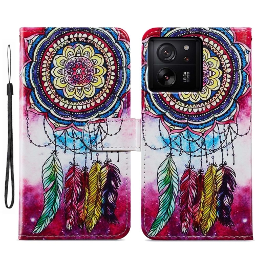 

For Xiaomi 13T 5G Painted Pattern Horizontal Flip Leather Phone Case(Dreamcatcher)