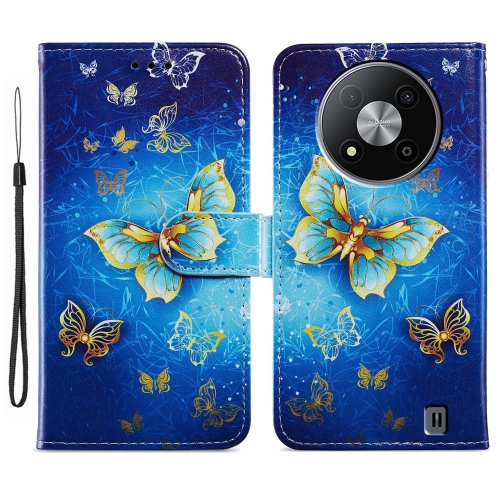 For ZTE Blade A73 5G Painted Pattern Horizontal Flip Leather Phone Case(Butterfly) 2 pack reusable insulated cooler bags collapsible grocery shopping bag with durable dual zippers keep food hot black color