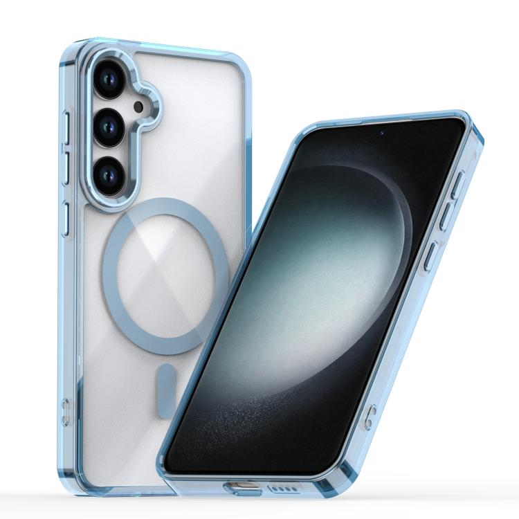 

For Samsung Galaxy S25+ 5G MagSafe Magnetic Clear Phone Case(Blue)