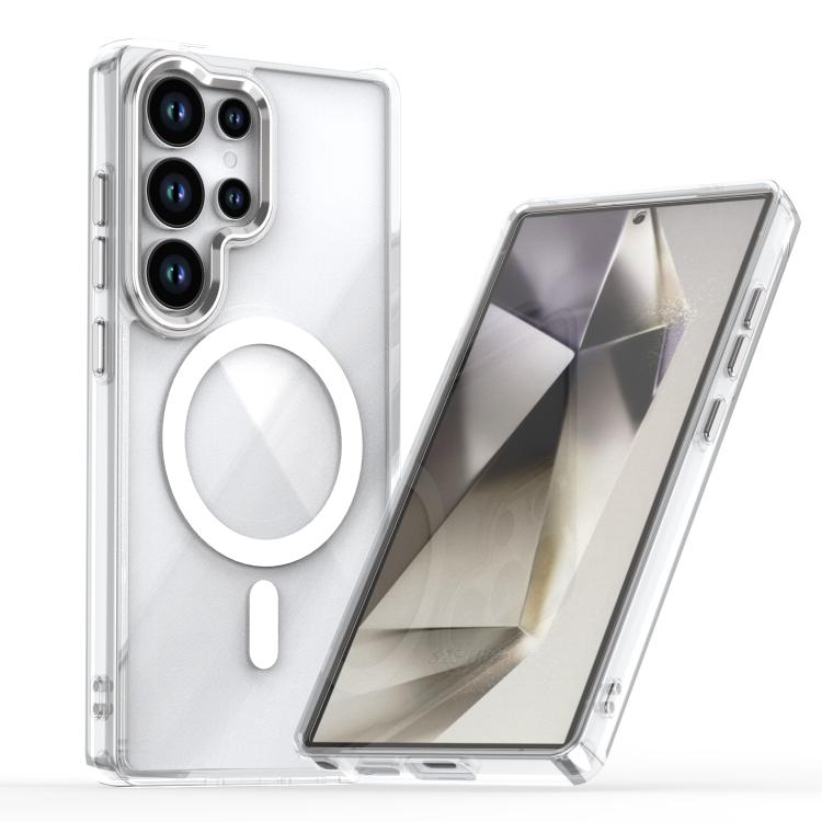 

For Samsung Galaxy S25 Ulltra 5G MagSafe Magnetic Clear Phone Case(White)