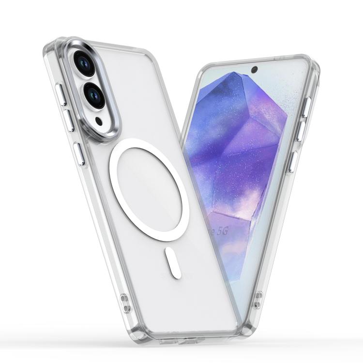 

For Samsung Galaxy S25 Edge 5G MagSafe Magnetic Clear Phone Case(White)