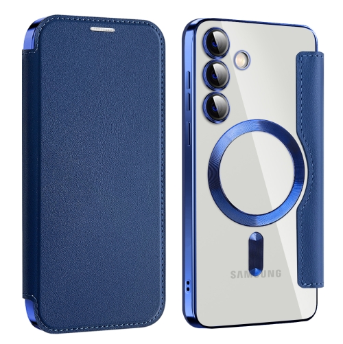 

For Samsung Galaxy S24+ 5G MagSafe Magnetic RFID Anti-theft Leather Phone Case(Royal Blue)