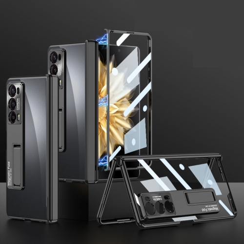 

For Honor Magic V2 GKK Integrated Magnetic Fold Hinge Shockproof Phone Case(Black)