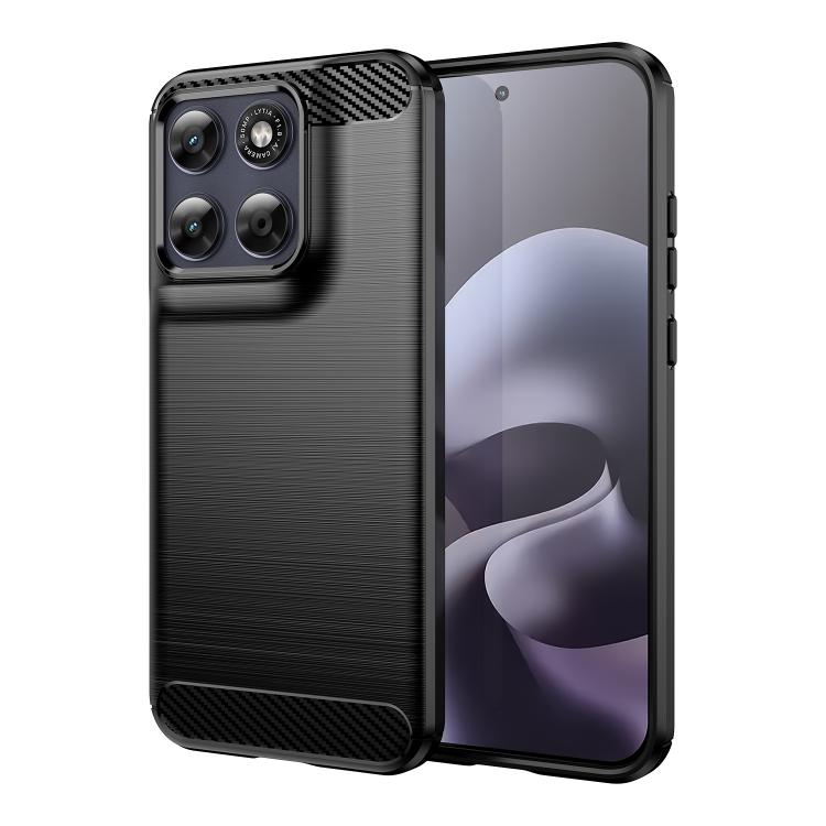 For Motorola Moto G Max / G87 / G77 5G Carbon Fiber Brushed Texture TPU Phone Case(Black) — купить у Sunsky-online WW