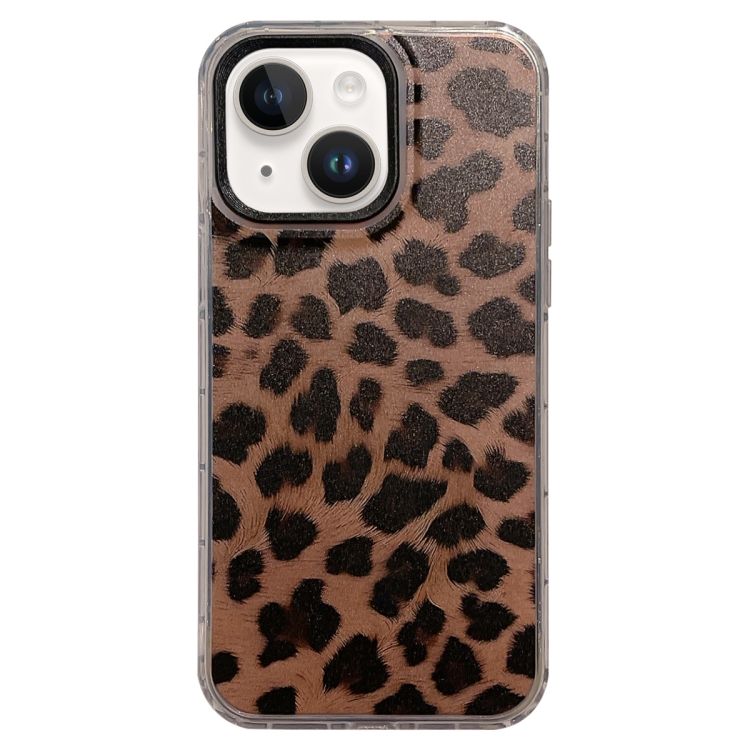 

For iPhone 14 Dual-sided IMD Leopard Print PC + TPU Phone Case