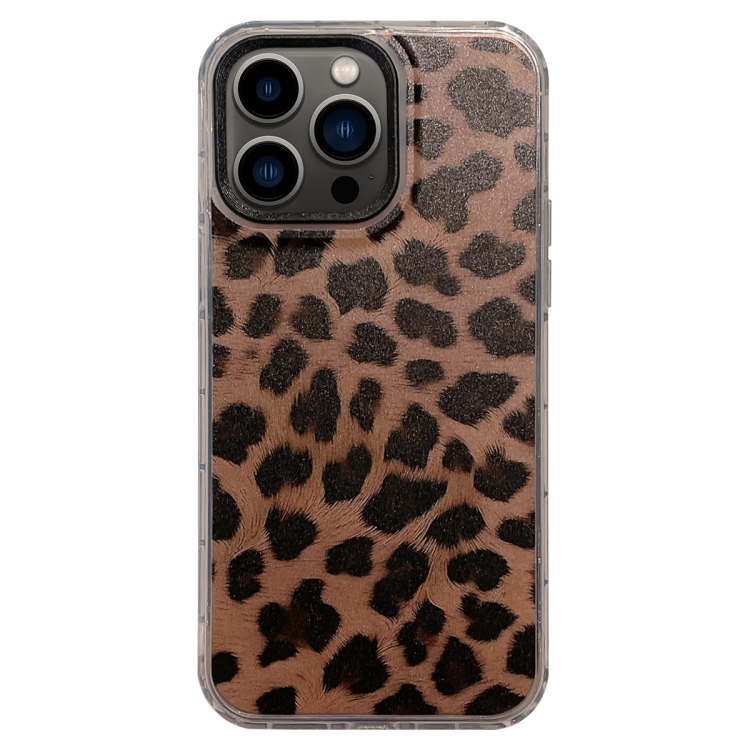 

For iPhone 13 Pro Max Dual-sided IMD Leopard Print PC + TPU Phone Case