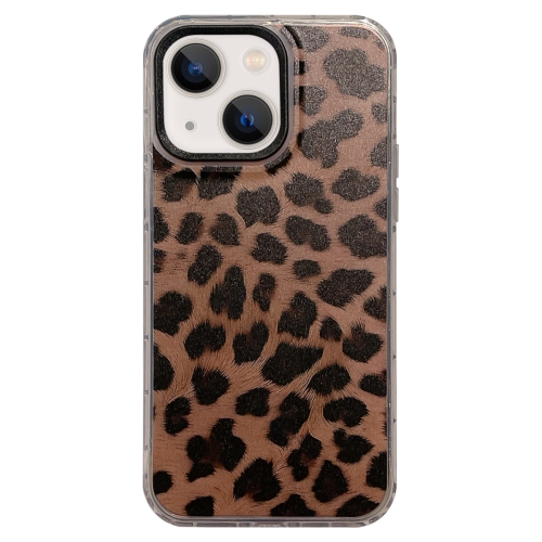 

For iPhone 13 Dual-sided IMD Leopard Print PC + TPU Phone Case