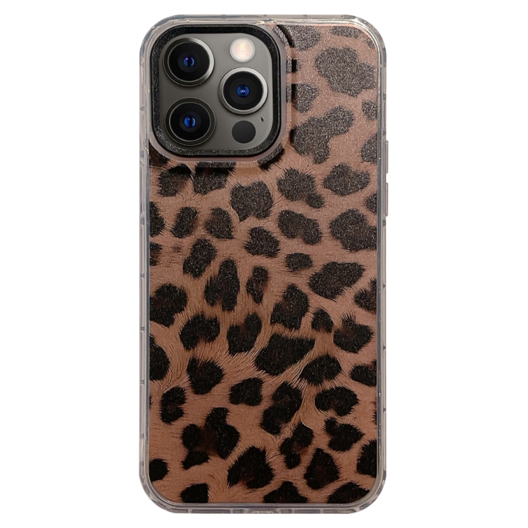 

For iPhone 12 Pro Dual-sided IMD Leopard Print PC + TPU Phone Case