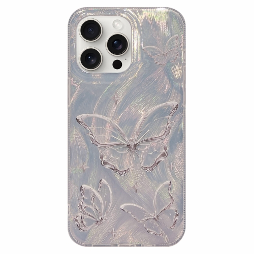

For iPhone 15 Pro Max Dual-sided Silver-printed IMD PC + TPU Phone Case