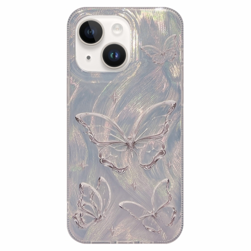 

For iPhone 14 Dual-sided Silver-printed IMD PC + TPU Phone Case