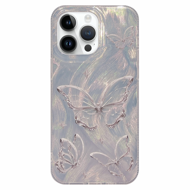 

For iPhone 14 Pro Dual-sided Silver-printed IMD PC + TPU Phone Case