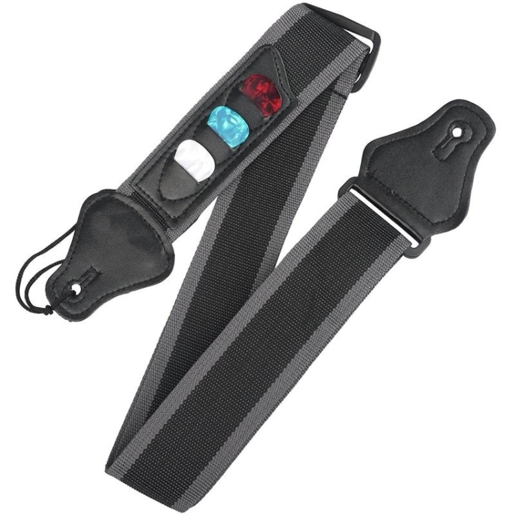 

Folk Electric Acoustic Guitar Strap with 3 Picks, Random Color
