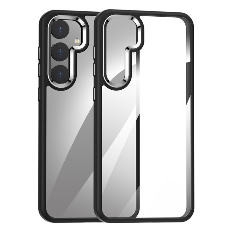 

For Samsung Galaxy S24 5G Anti-fingerprint Highly Transparent PC Phone Case(Black)