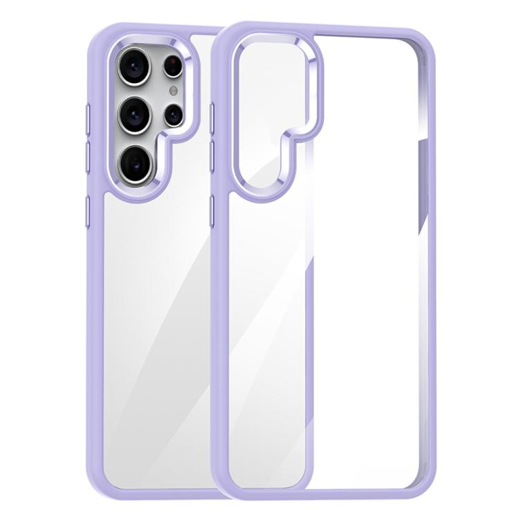 

For Samsung Galaxy S25 Ultra 5G Anti-fingerprint Highly Transparent PC Phone Case(Purple)