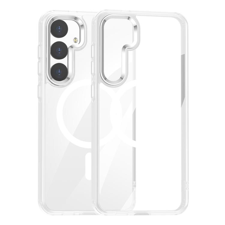 

For Samsung Galaxy S25+ 5G MagSafe Anti-fingerprint Highly Transparent PC Phone Case(White)