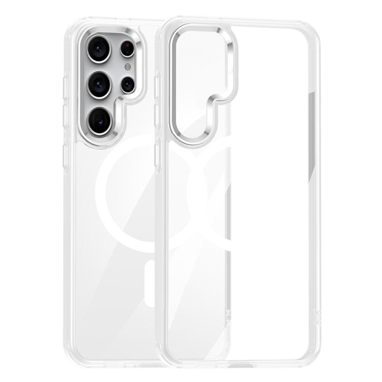 

For Samsung Galaxy S25 Ultra 5G MagSafe Anti-fingerprint Highly Transparent PC Phone Case(White)