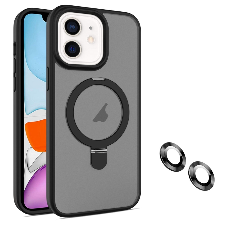 

For iPhone 11 MagSafe Magnetic Holder Phone Case(Black)