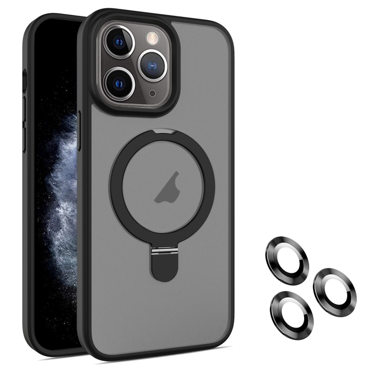 

For iPhone 11 Pro MagSafe Magnetic Holder Phone Case(Black)