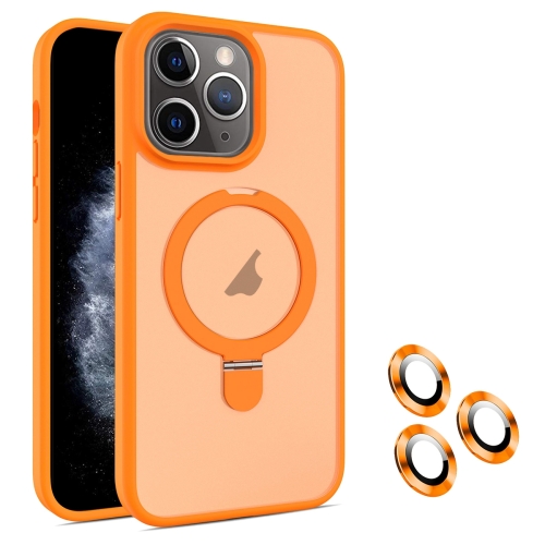 

For iPhone 11 Pro MagSafe Magnetic Holder Phone Case(Orange)