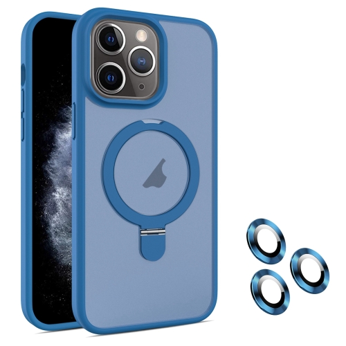 

For iPhone 11 Pro MagSafe Magnetic Holder Phone Case(Blue)