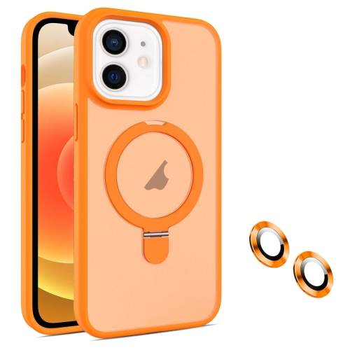 

For iPhone 12 MagSafe Magnetic Holder Phone Case(Orange)