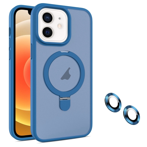 

For iPhone 12 MagSafe Magnetic Holder Phone Case(Blue)