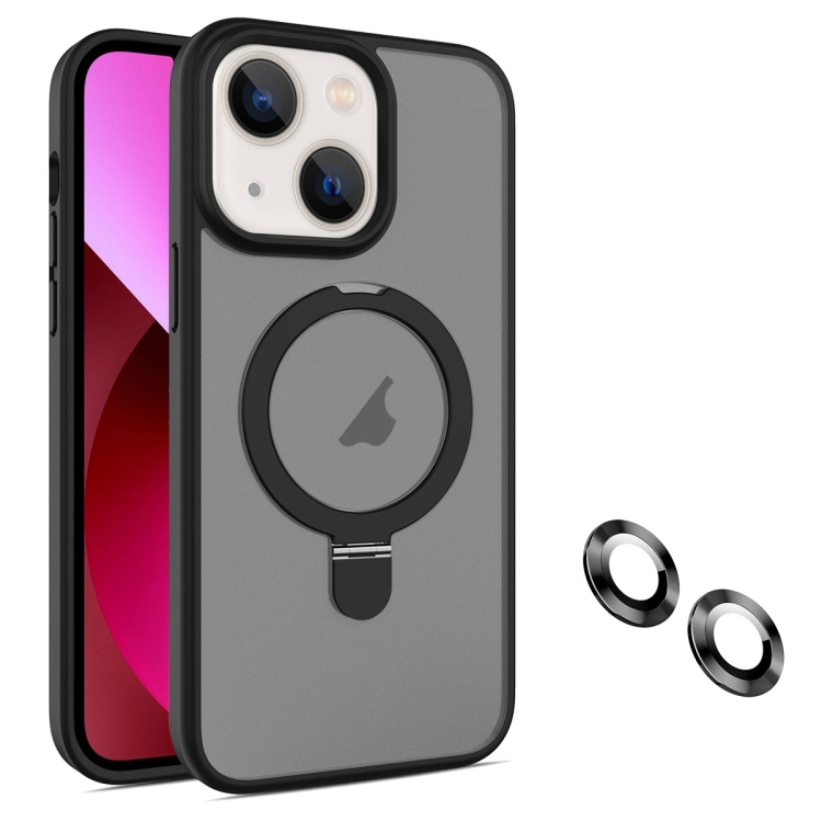

For iPhone 13 MagSafe Magnetic Holder Phone Case(Black)