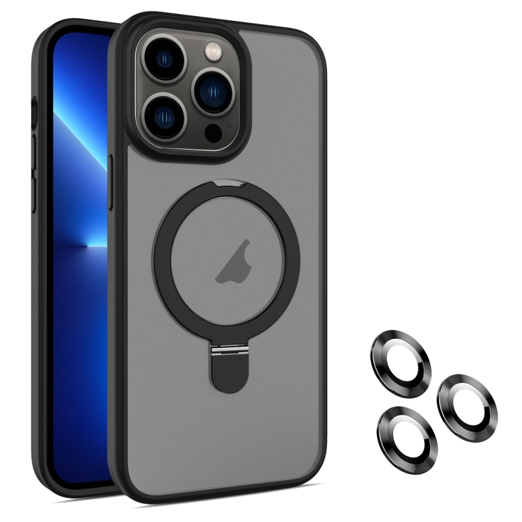 

For iPhone 13 Pro MagSafe Magnetic Holder Phone Case(Black)