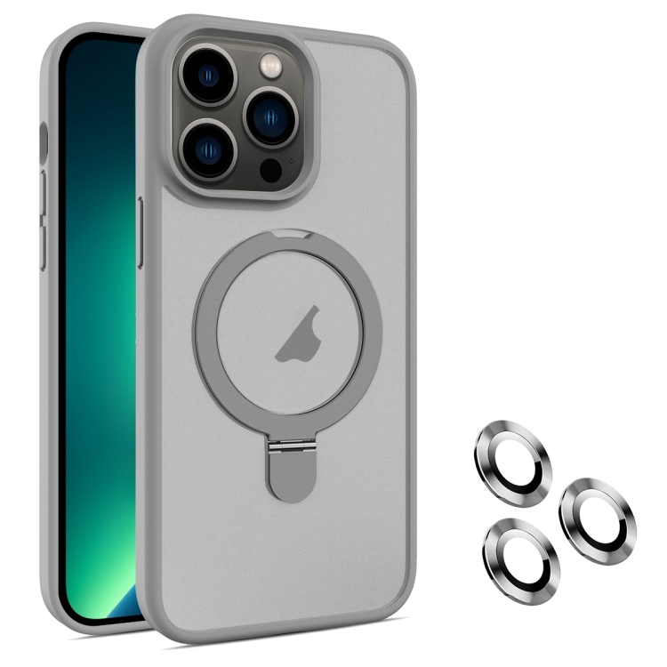 

For iPhone 13 Pro Max MagSafe Magnetic Holder Phone Case(Grey)