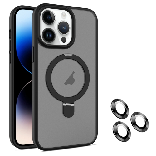 

For iPhone 14 Pro Max MagSafe Magnetic Holder Phone Case(Black)